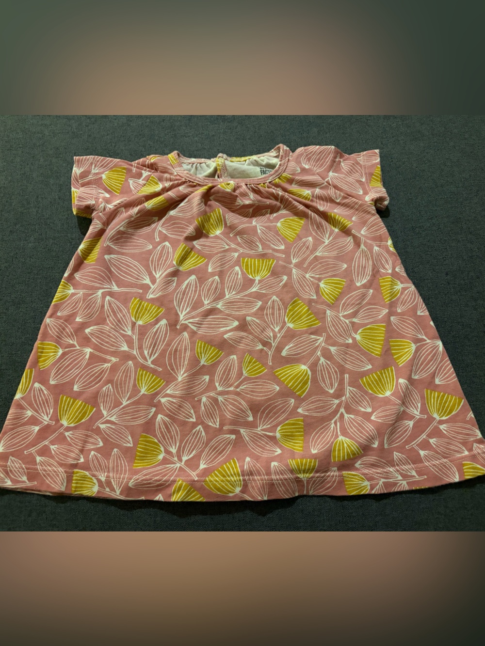 Winter Water Factory Girls Pink Floral-Leaf Casual Dress